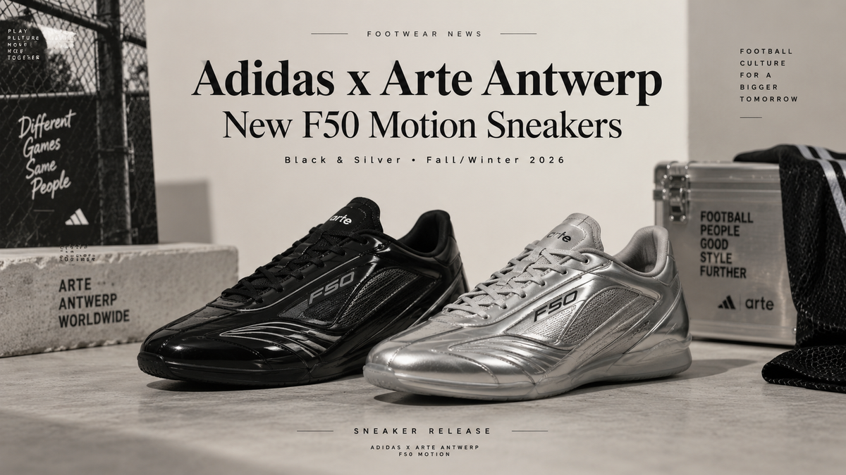Adidas and Arte Antwerp Unveil New F50 Motion Sneakers in Black and Silver