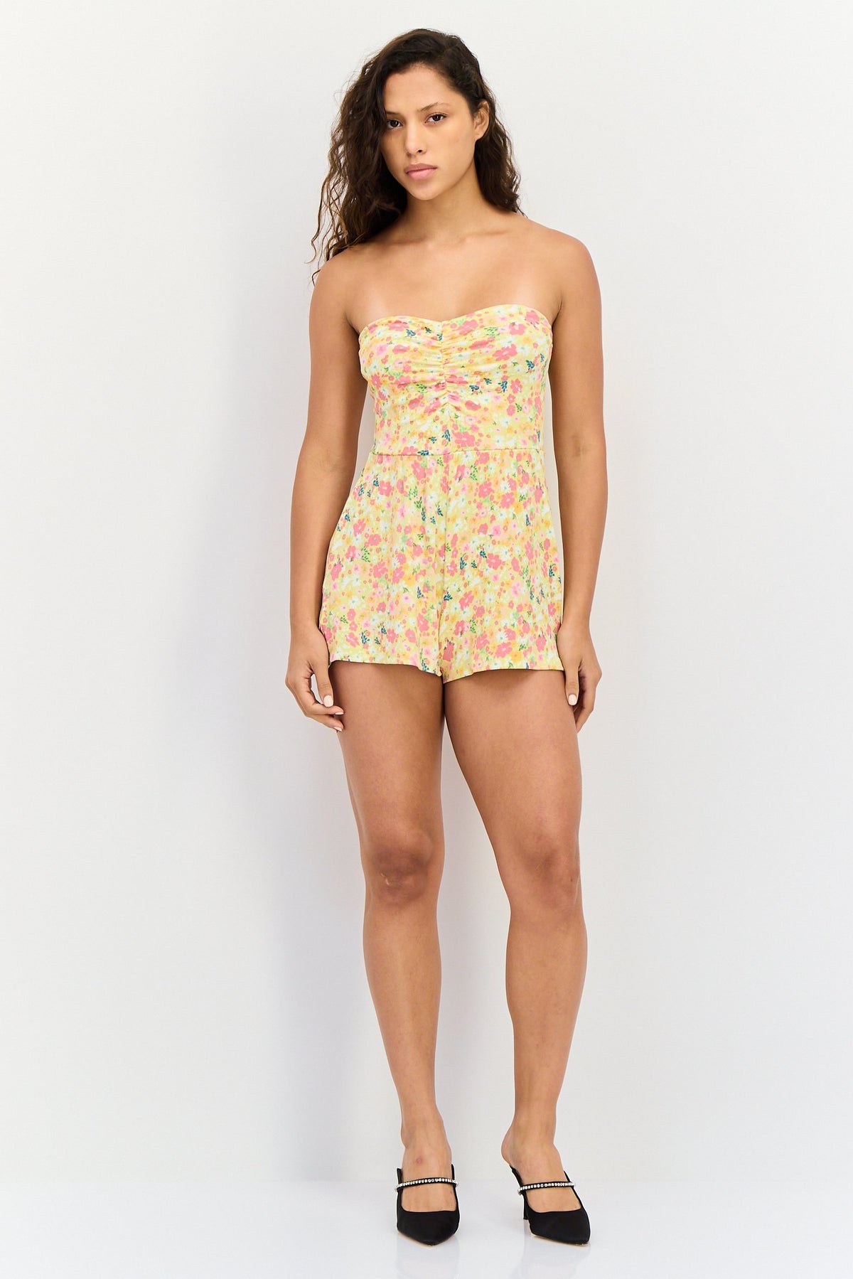 Floral Strapless Playsuit