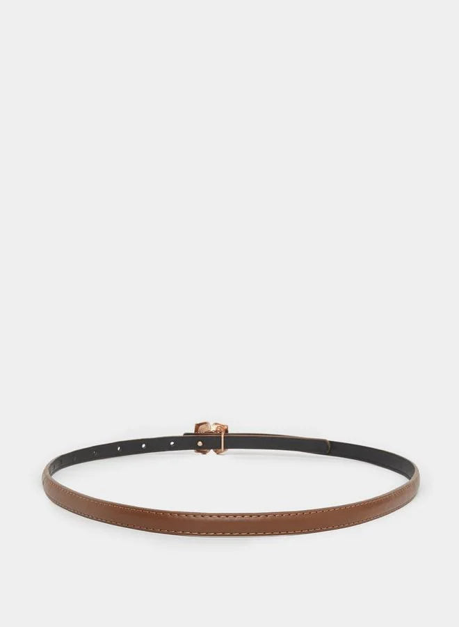 Floral Metal Buckle Belt