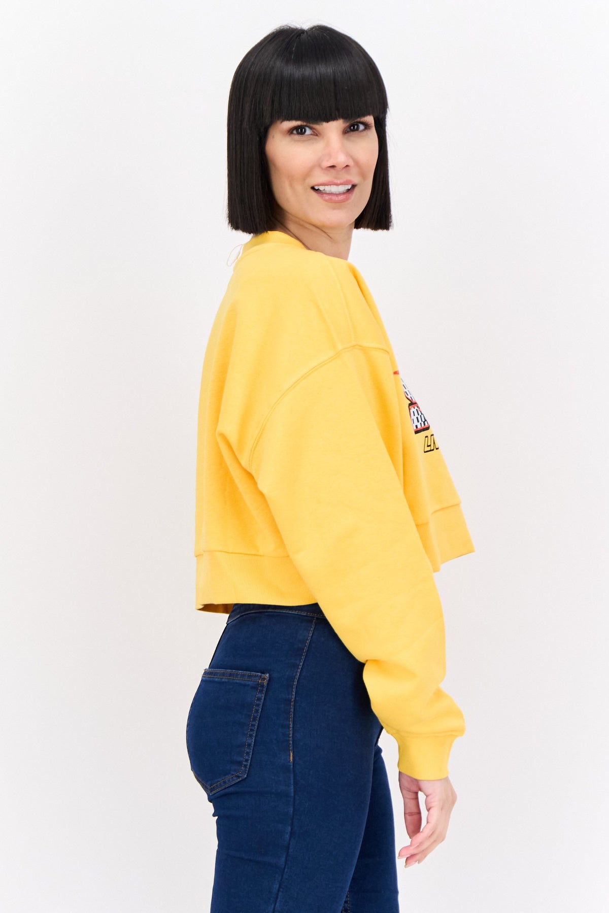 Crew Neck Graphic Print Long Sleeves Sweatshirt