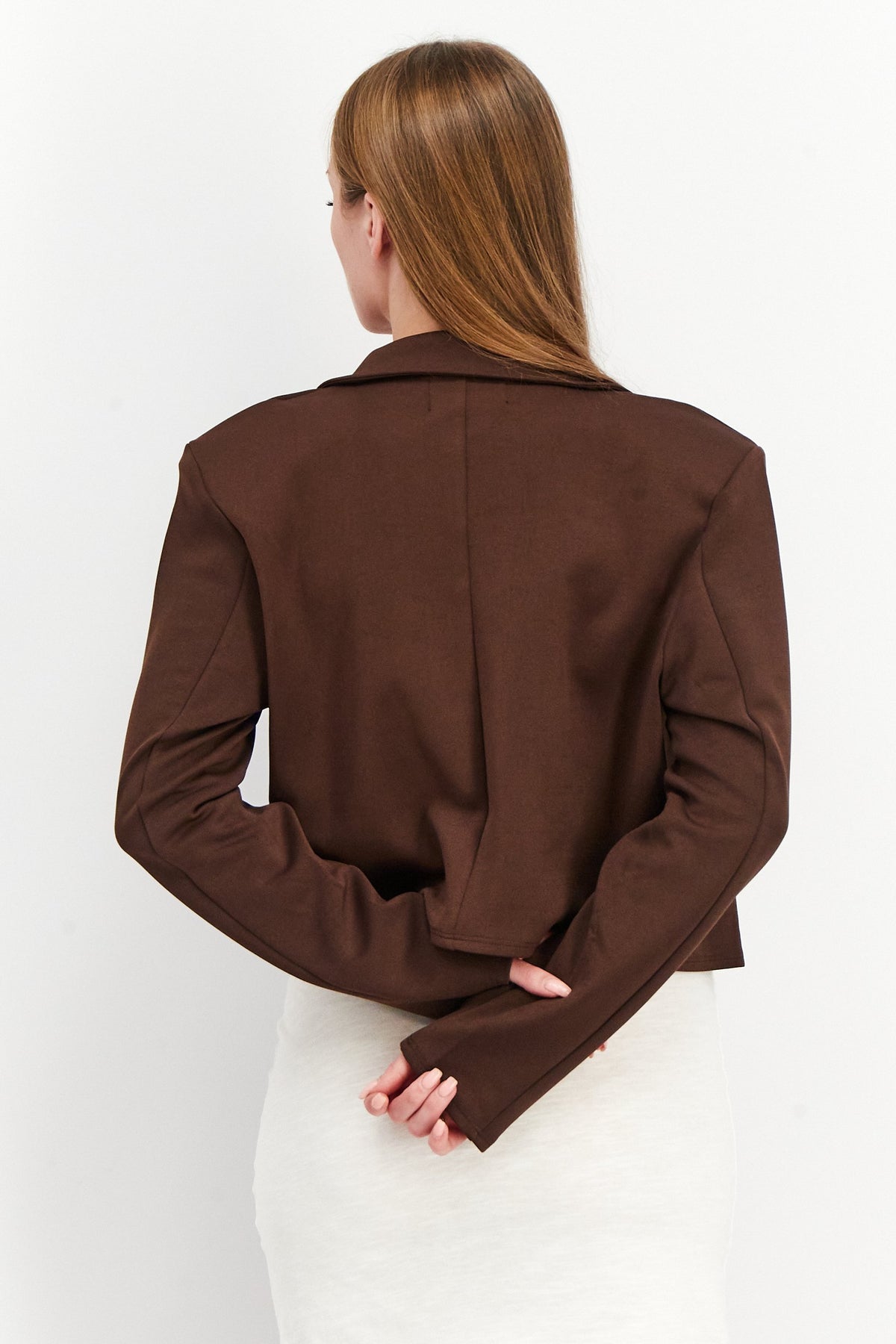 Asos Design Women Regular Fit Solid Crop Retro Blazer