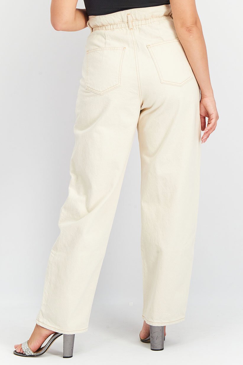 High Waist Non Stretchable Denim Jeans