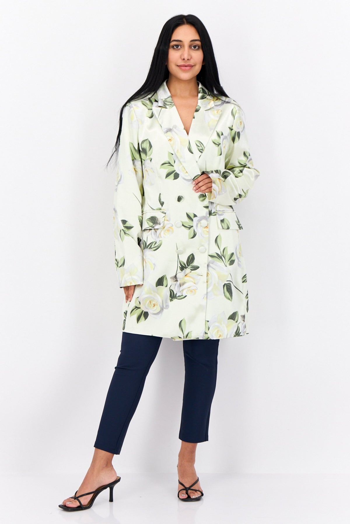 Regular Fit Floral Print Casual Blazer