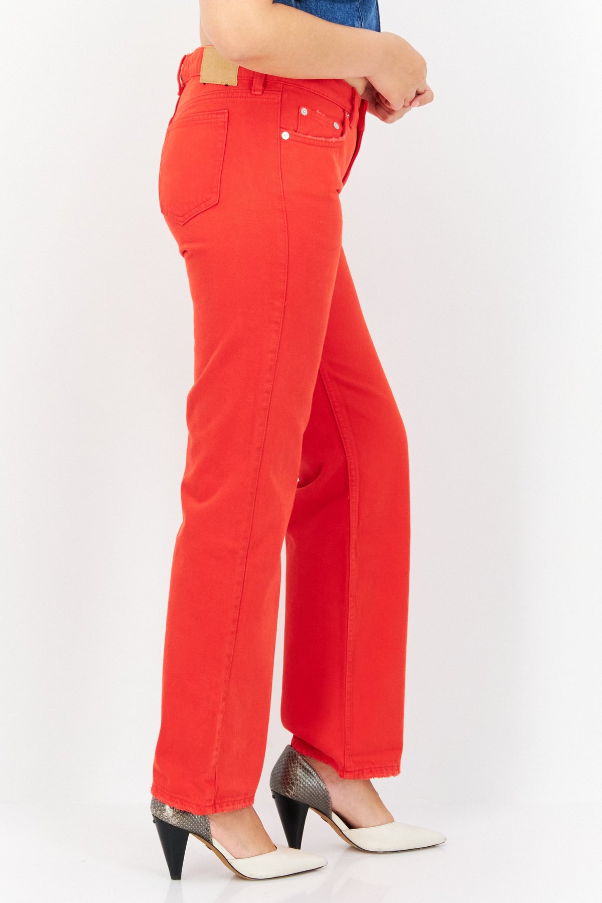 Regular Fit Plain Arrow Wide Jeans