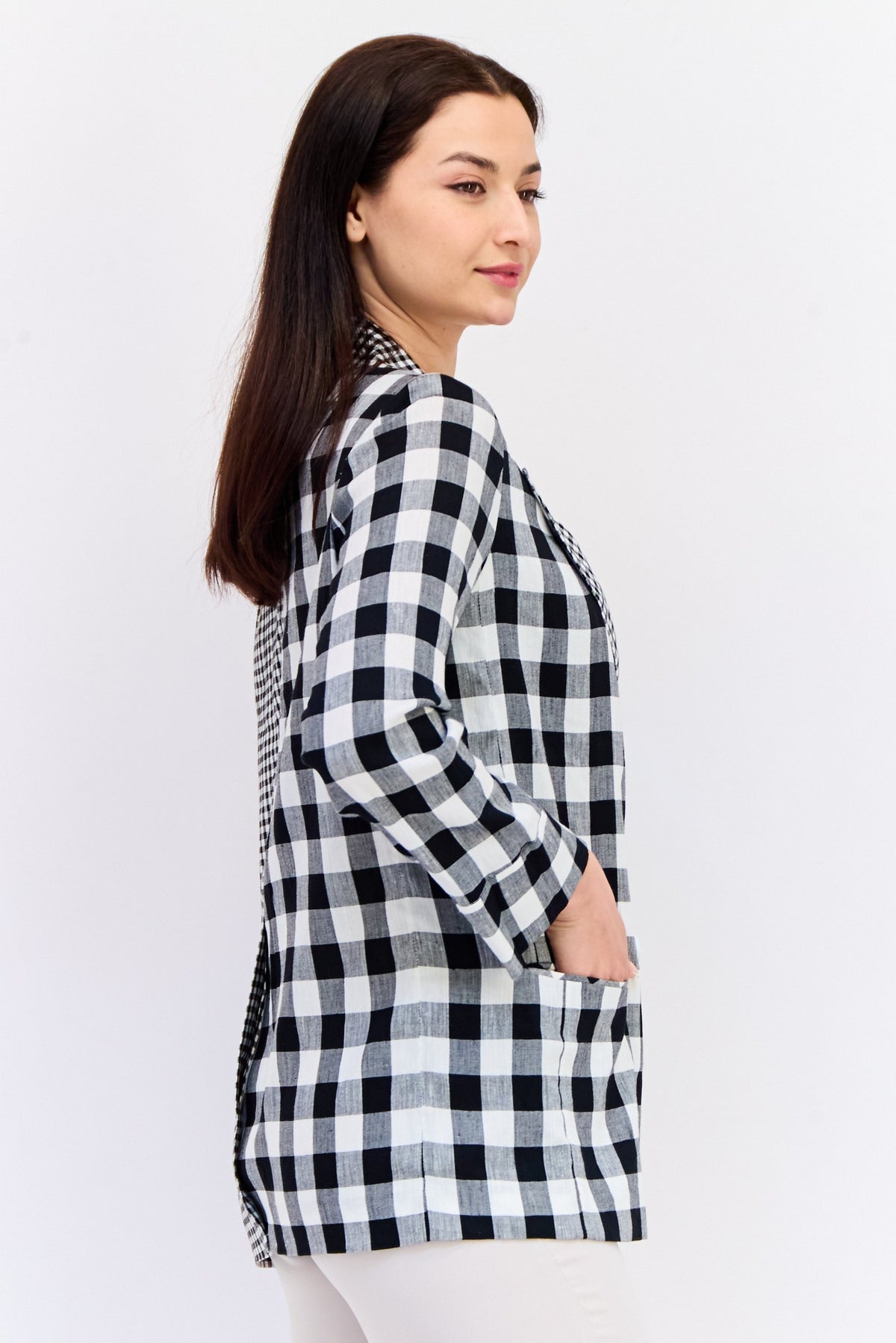 Regular Fit Checkered Casual Blazer