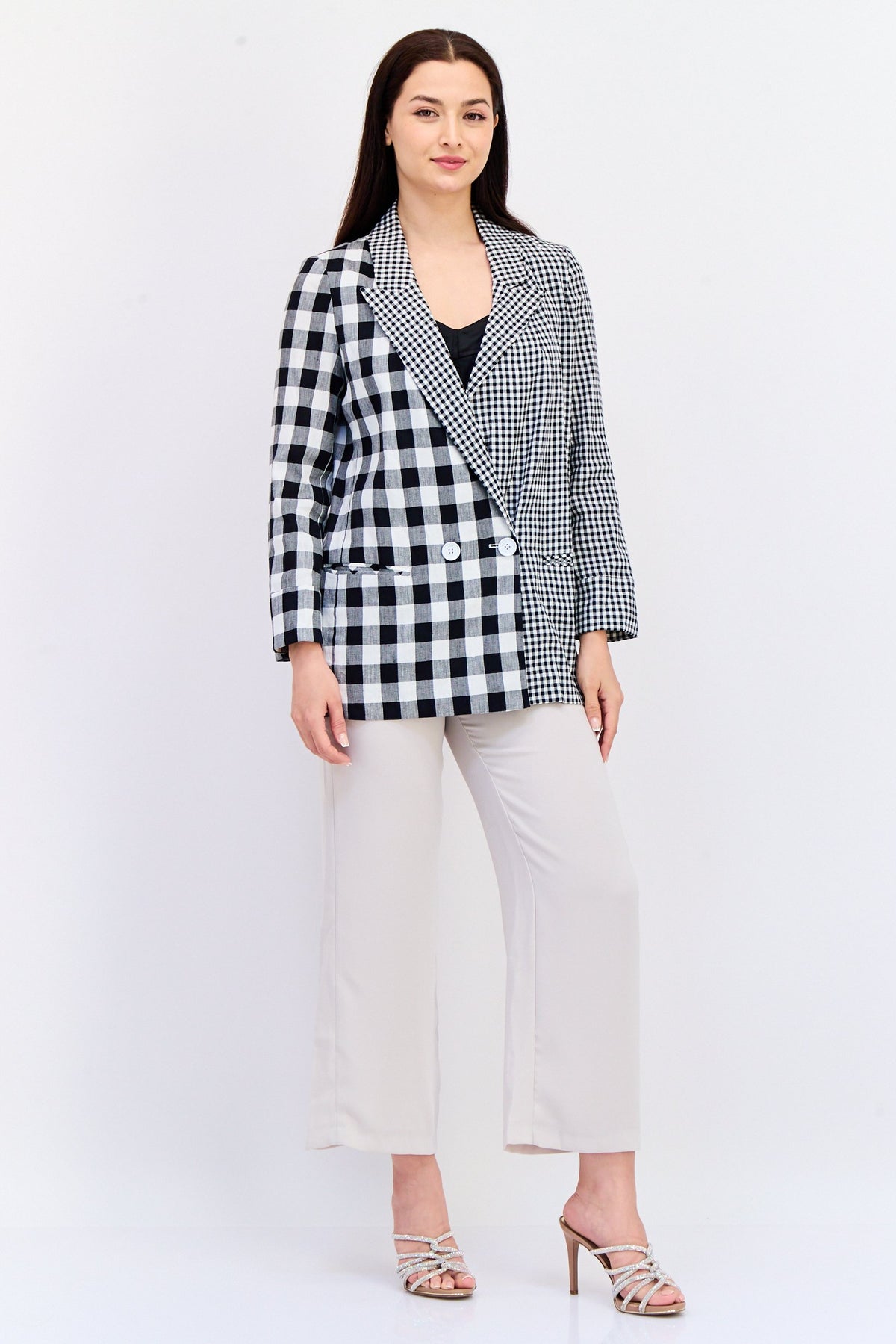 Regular Fit Checkered Casual Blazer