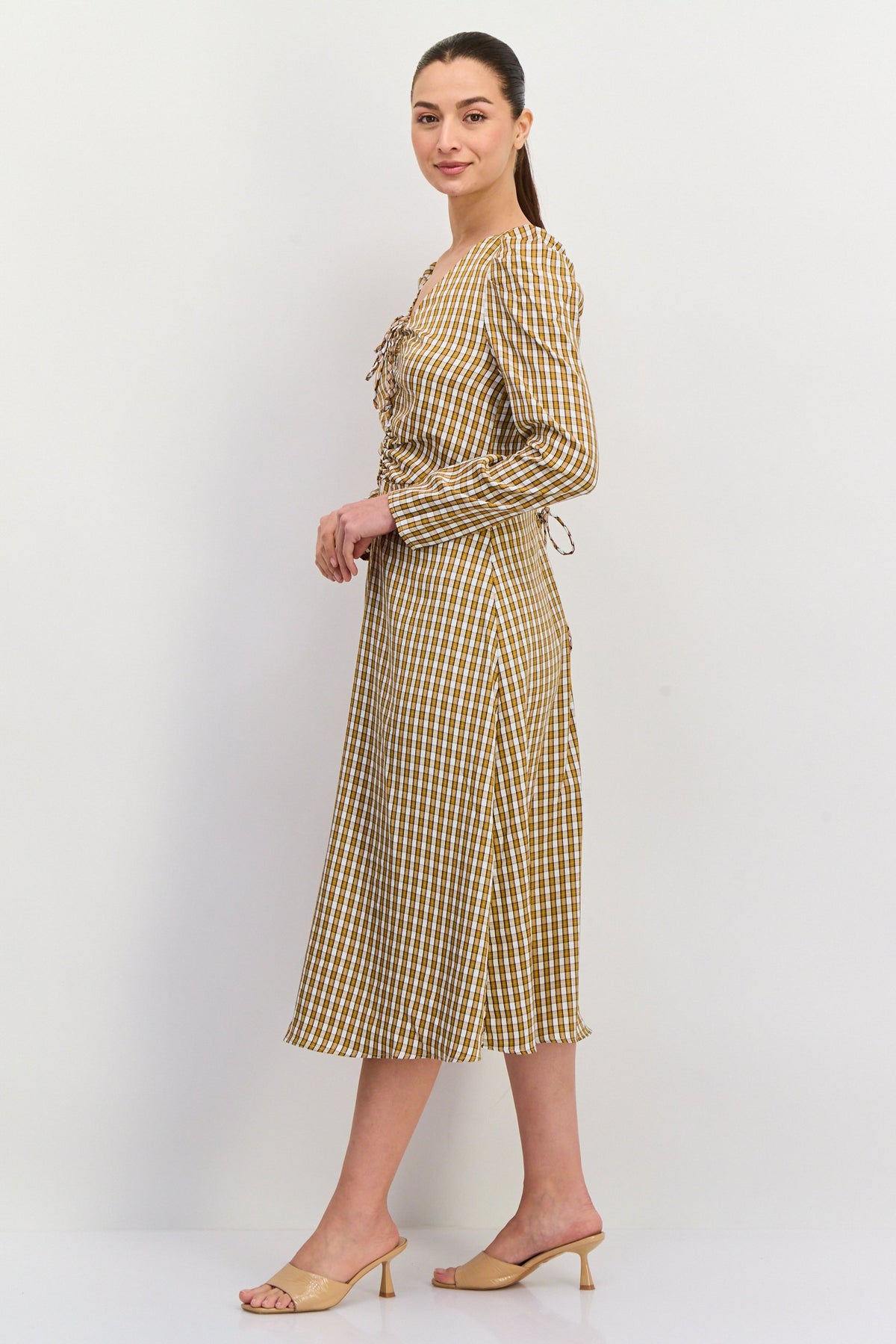 Checkered Midi Dress