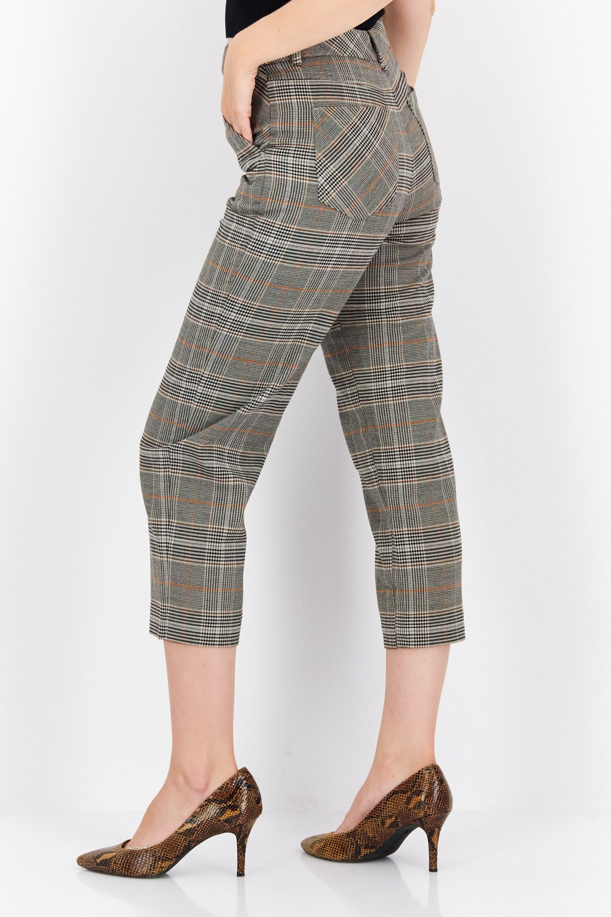 Regular Fit Cross Check Tapered Pants