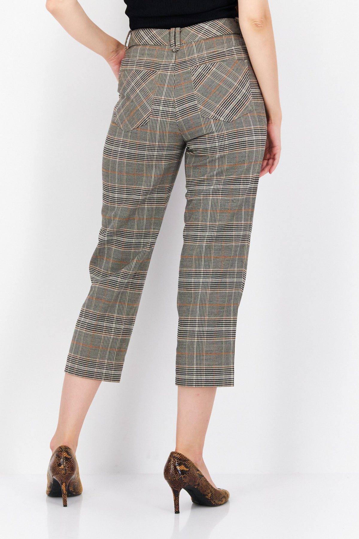 Regular Fit Cross Check Tapered Pants