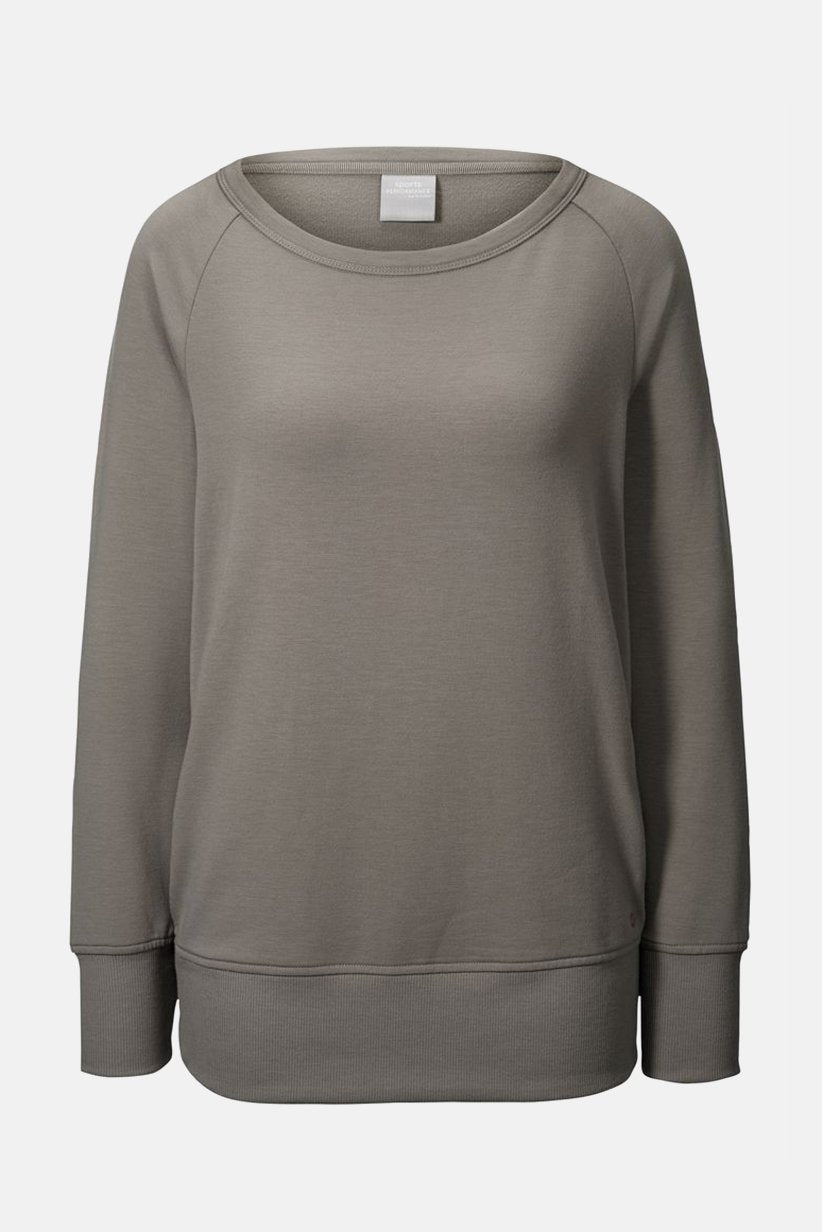 Round Neck Long Sleeve Plain Sweatshirt