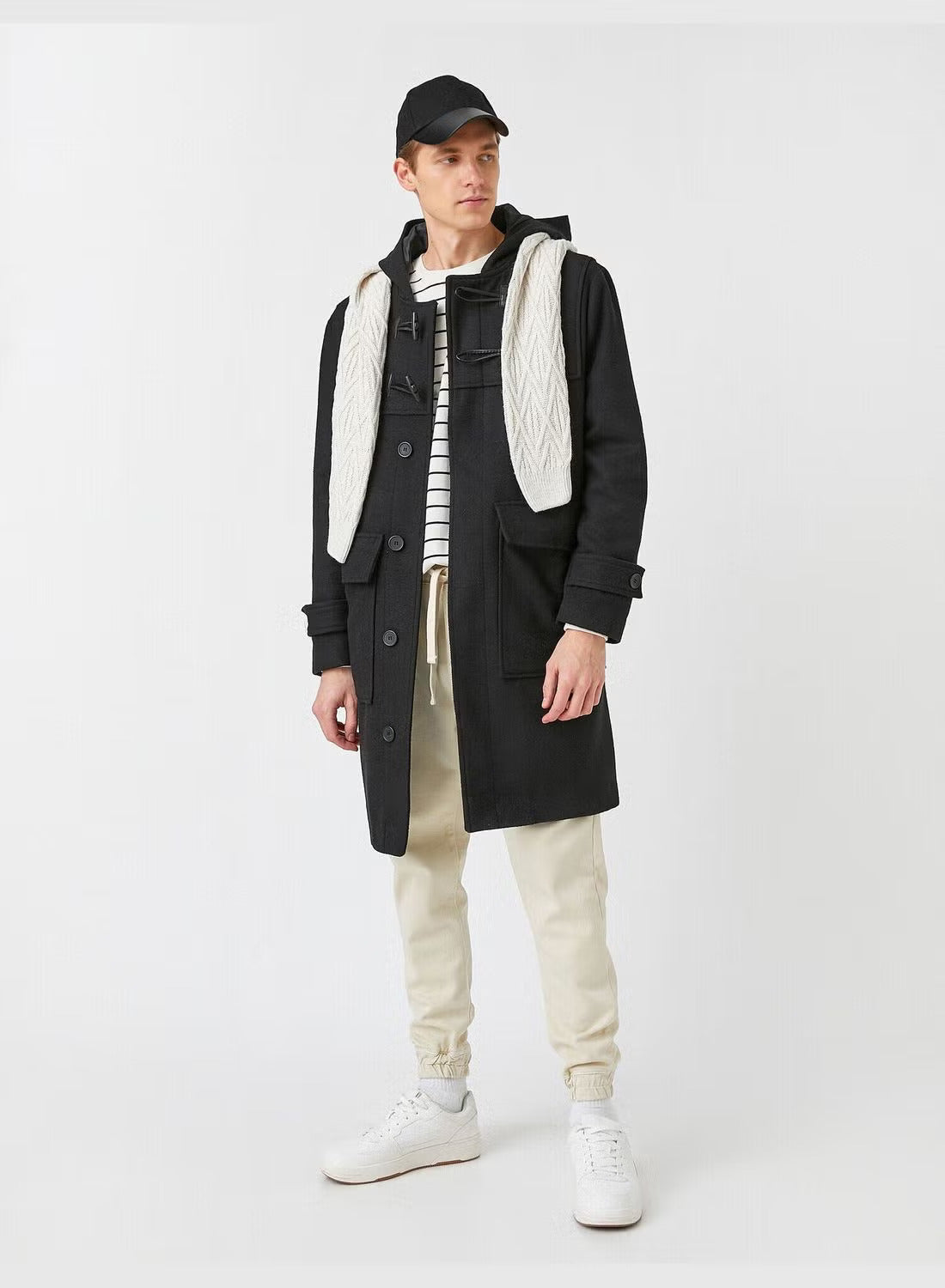 Koton, Hooded Cachet Coat