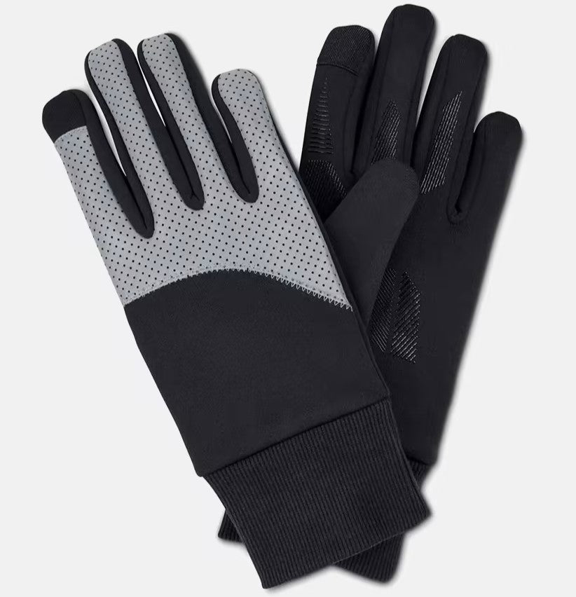 Tchibo, Men Windproof With Reflective Insert Gloves, Black