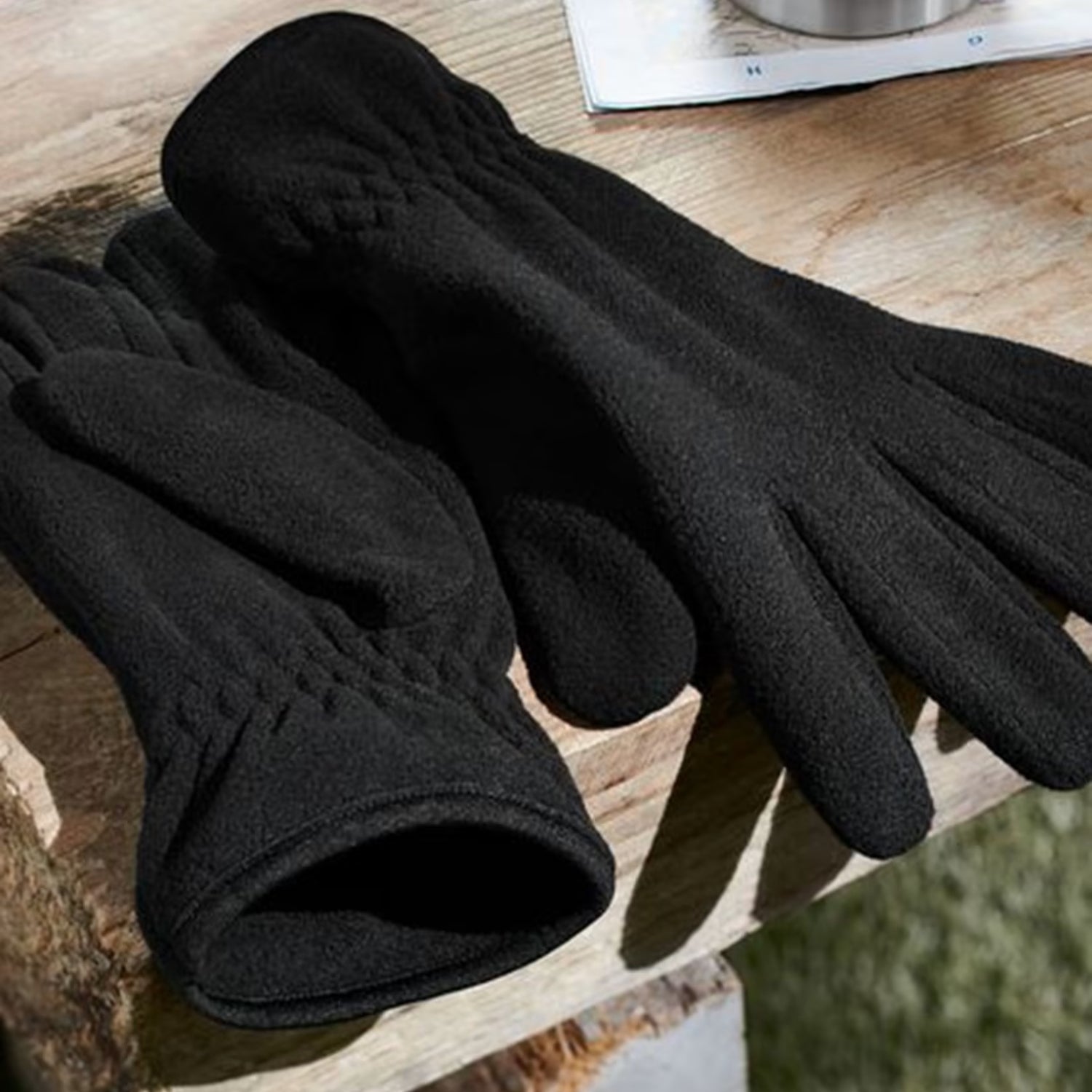 Tchibo, Unisex 1 Pair Fleece Gloves, Black