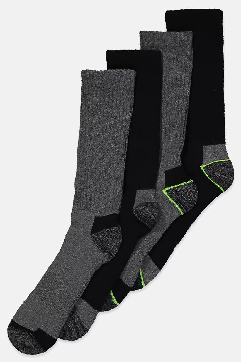 Mossy Oak, Men 8 Pairs Crew Length Socks, Black/Grey