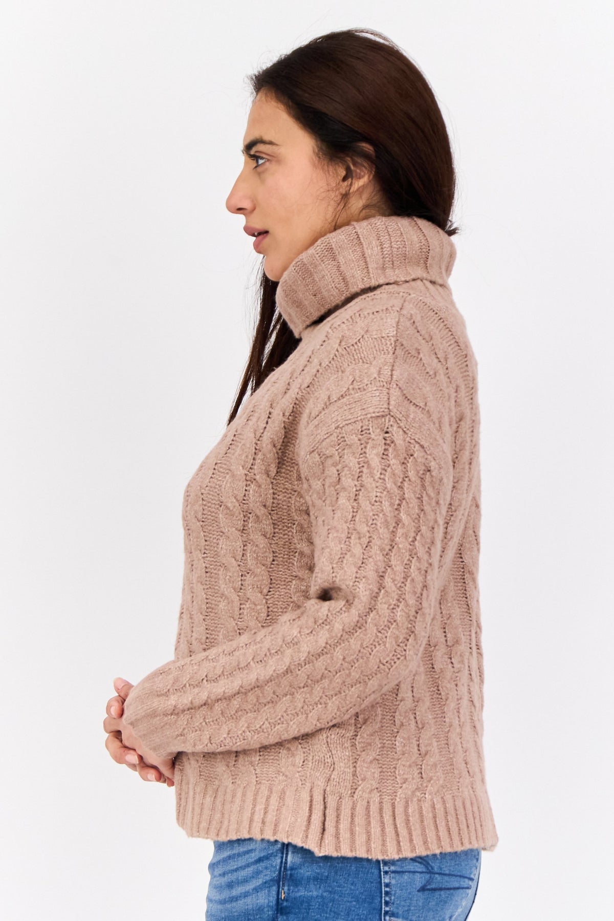 Turtle Neck Knitted Sweater