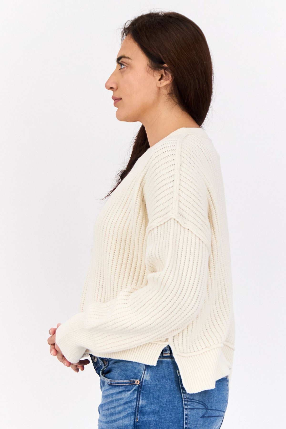 Mock Neck Knitted Sweater