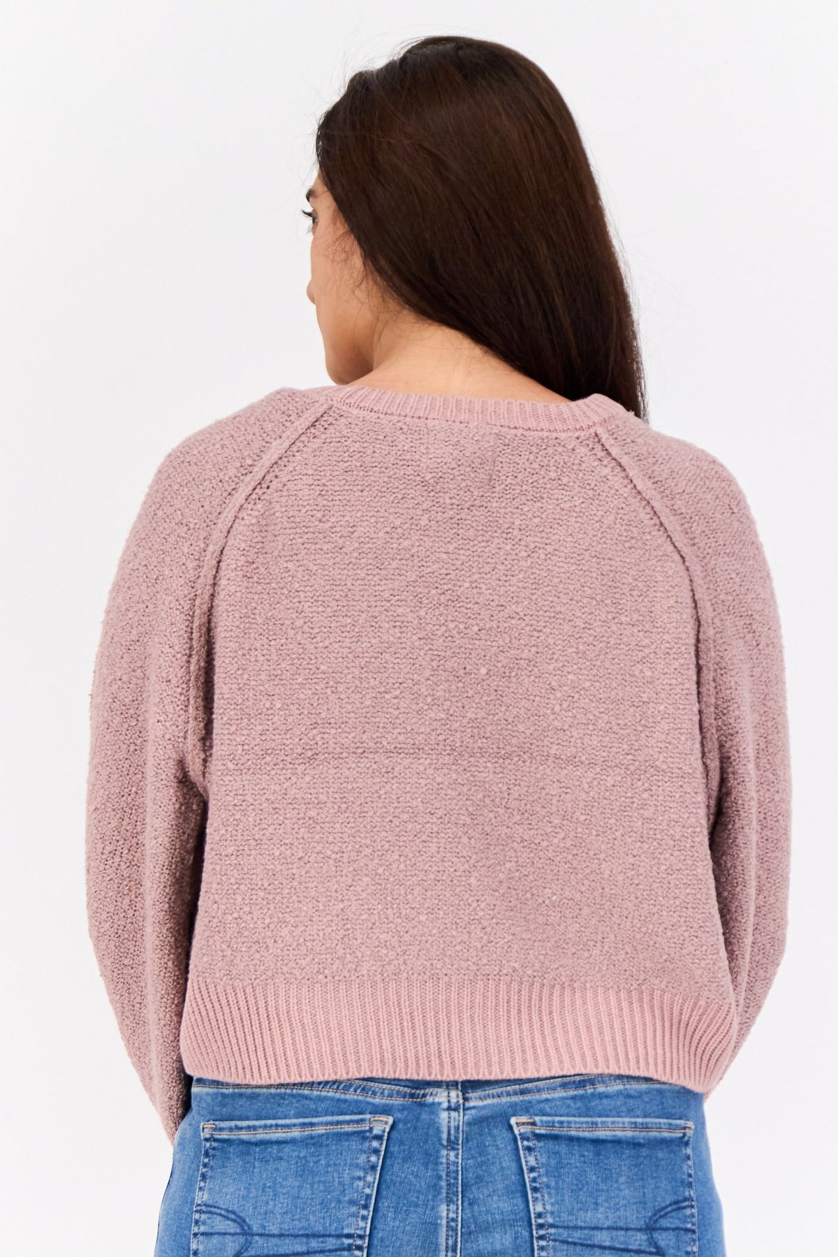 Ribbed Collar Knitted Sweater