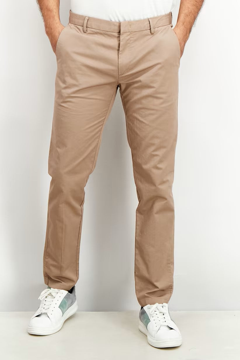 Jack & Jones, Men Slim Fit Plain Chino Pants, Tan