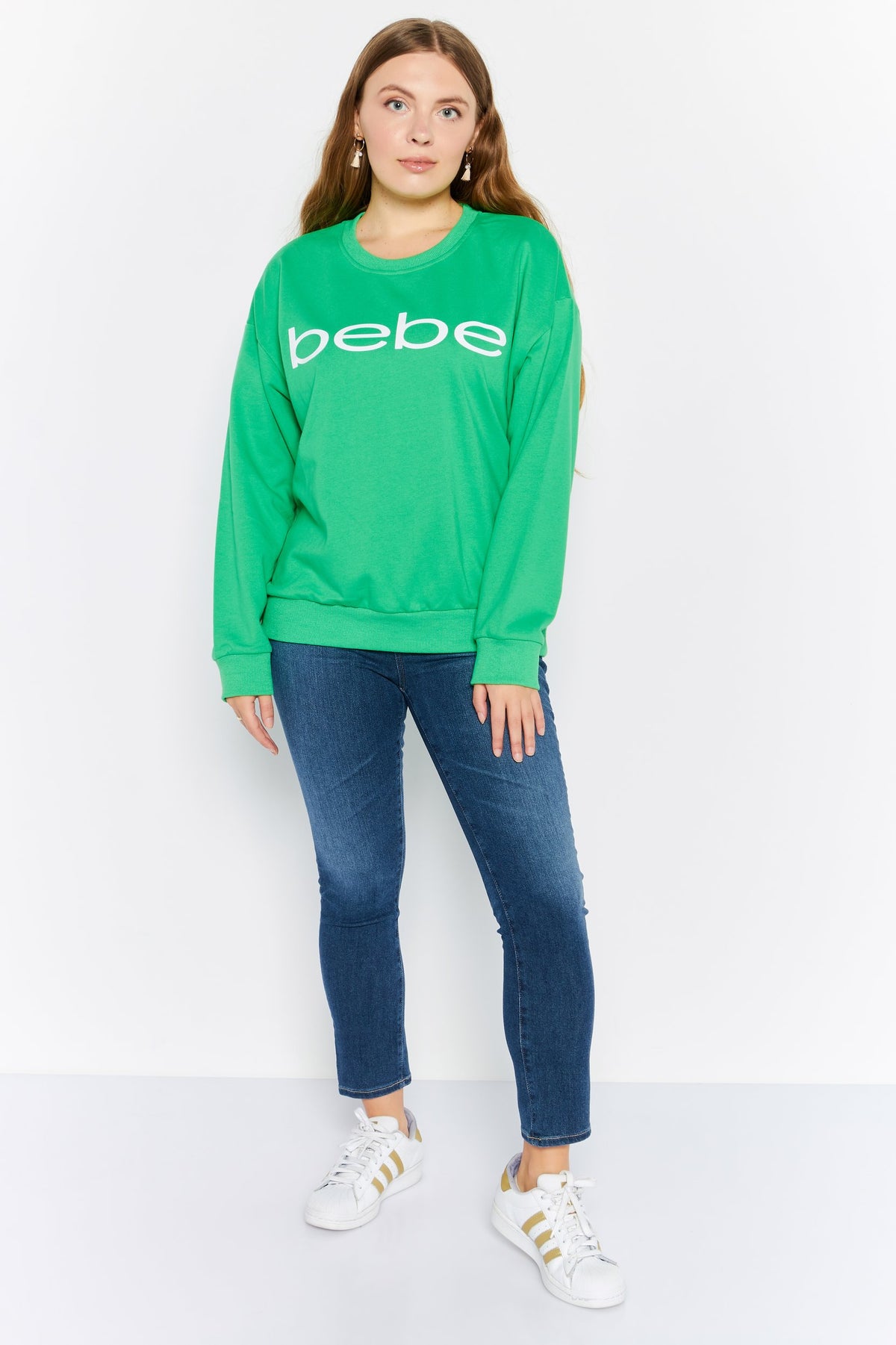 Round Neck Brand Logo Long Sleeves Sweatshirt