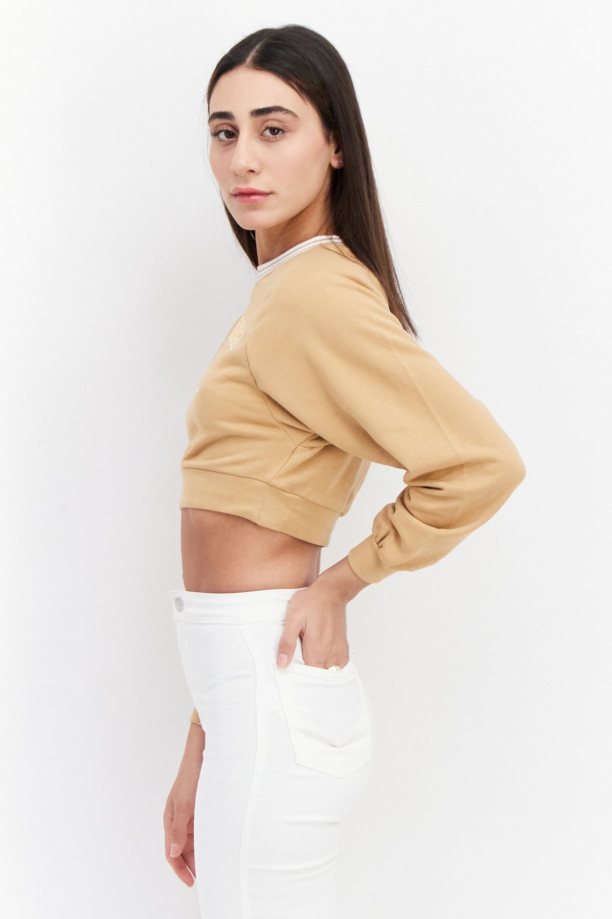 Crew Neck Graphic Print Sweatshirt