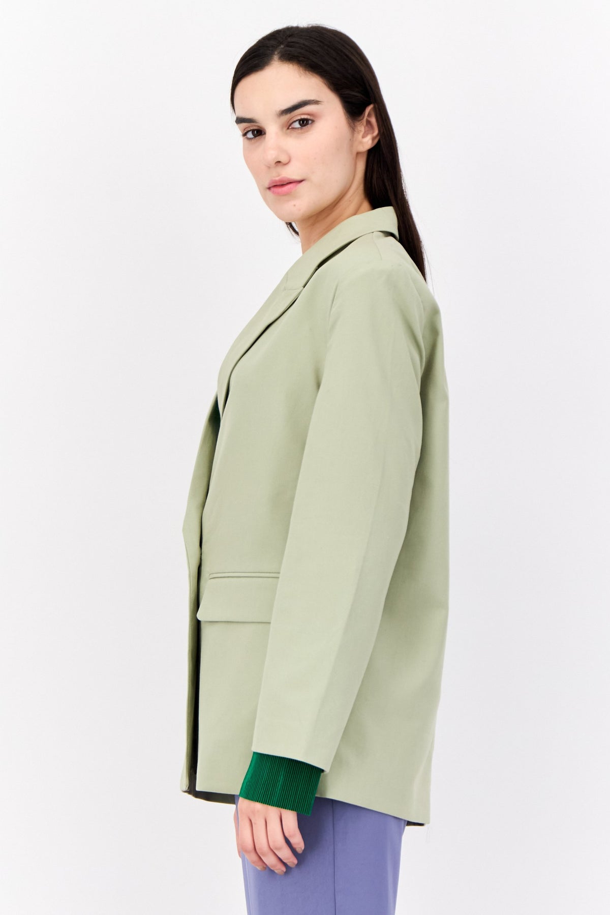 Regular Fit Solid Semi-Formal Blazer