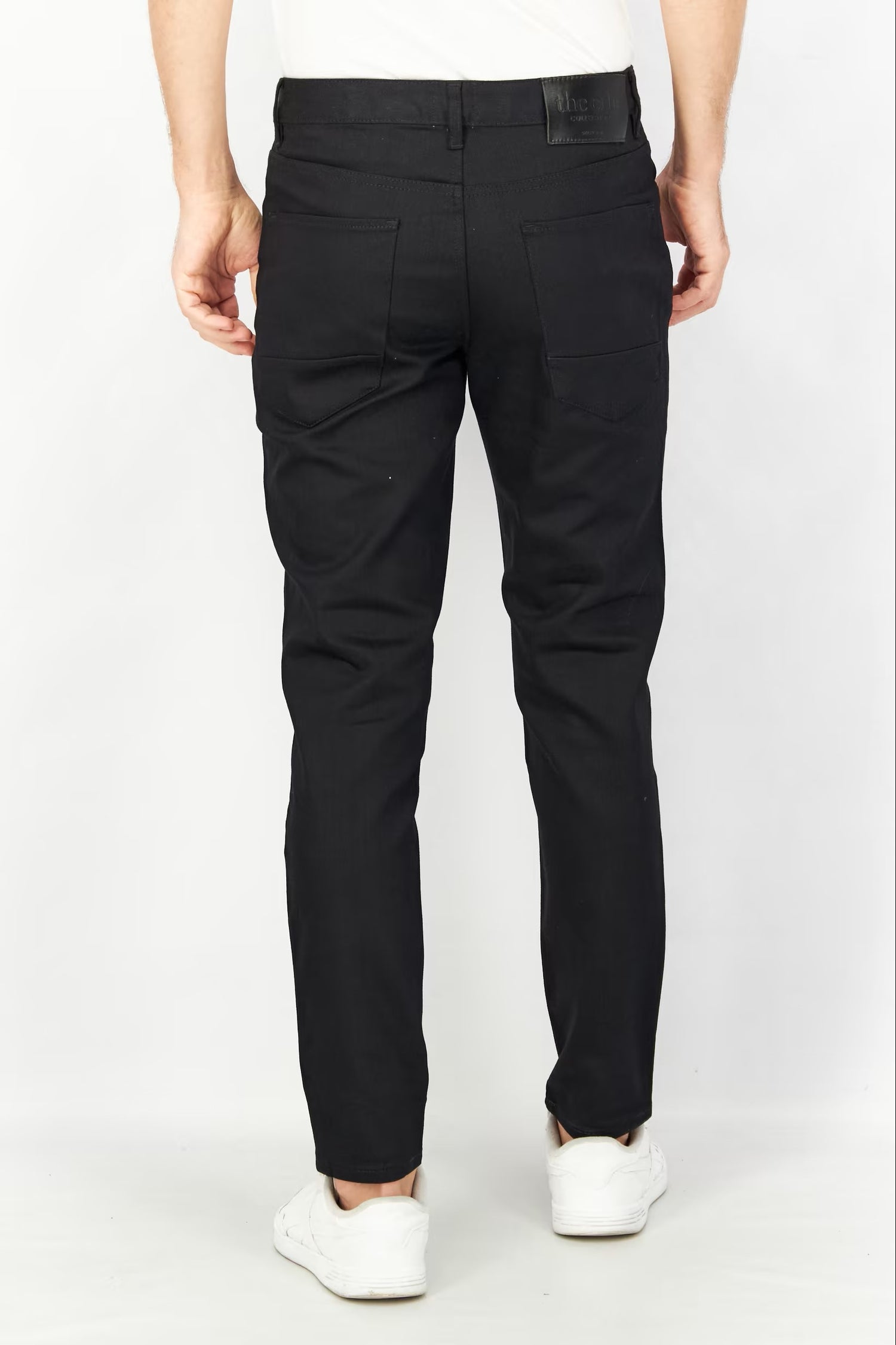 Selected, Men Carrot Fit Solid Stretchable Denim Jean, Black