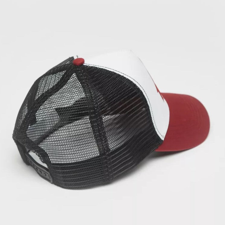 Kappa, Colourblock Logo Print Mesh Cap with Snap Back Closure