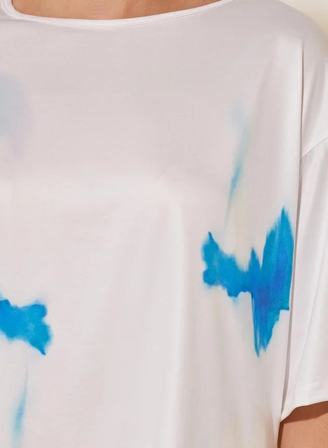 Tie Dye Short Sleeve Top and Skirt Set