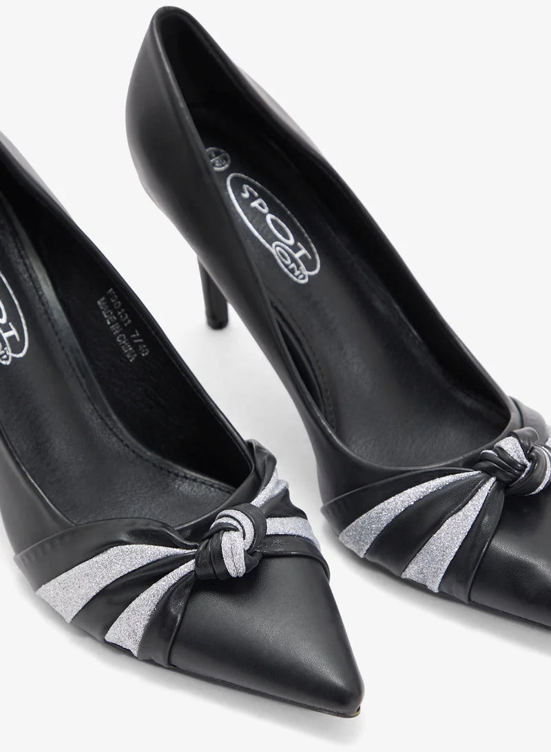 Pointed Pump With Knot Detail