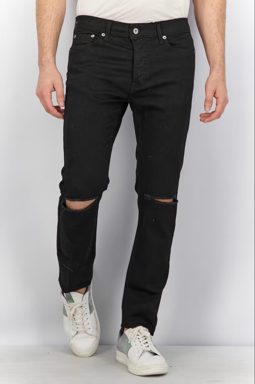 Topman, Men Skinny Fit Stretchable Denim Jeans, Black