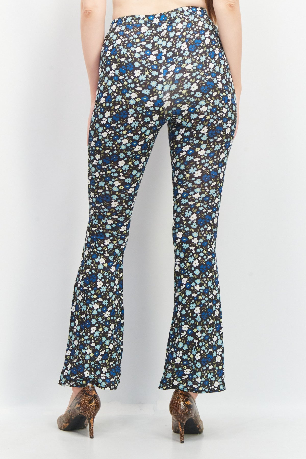 Wide Leg Printed Flare Pants