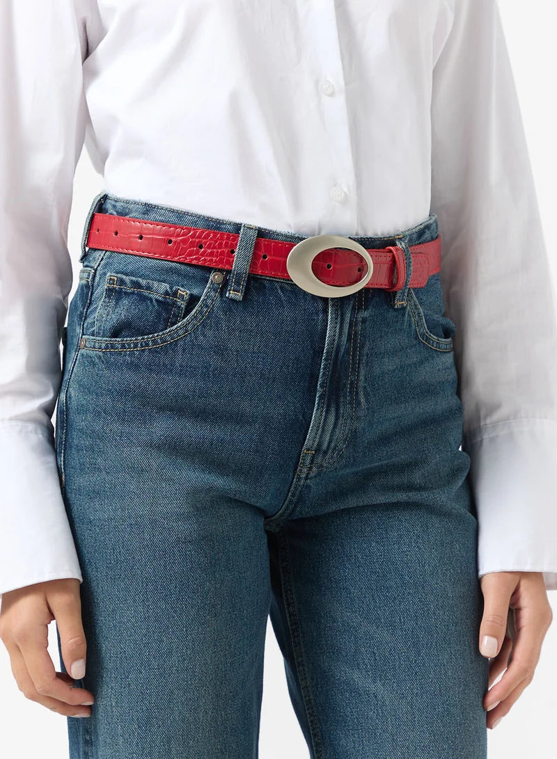 Oval Buckle Vintage Belt