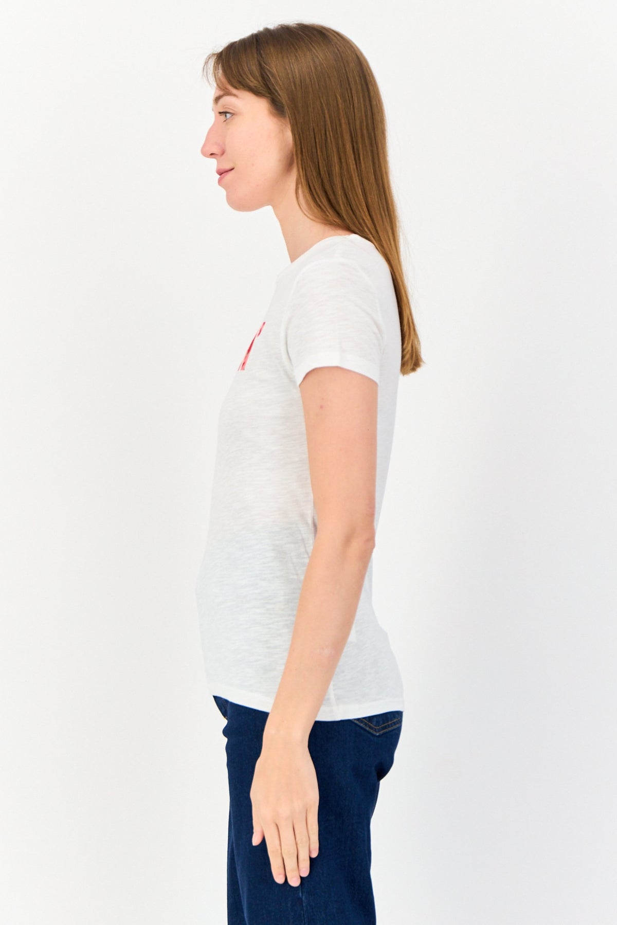 Round Neck Short Sleeves Graphic Print T-shirt