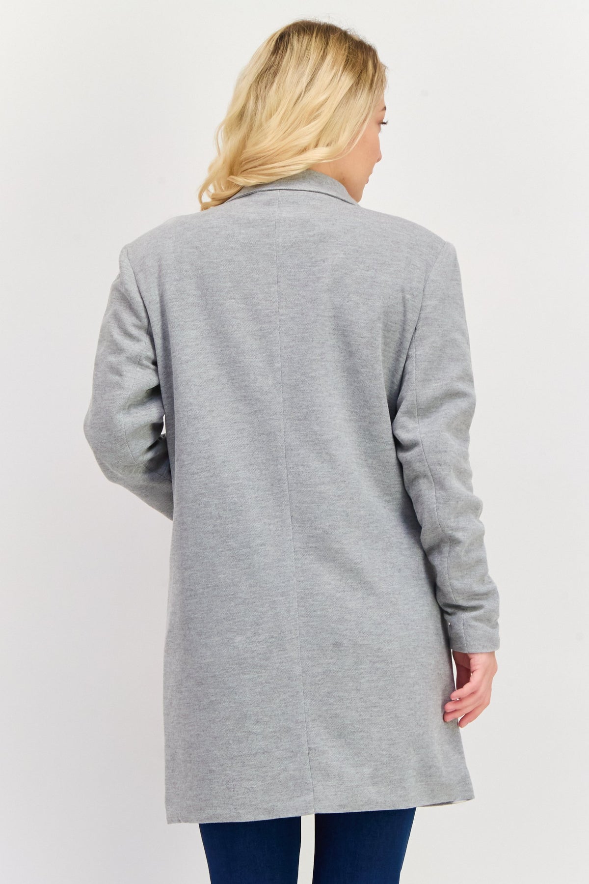 Regular Fit Heather Long Blazer