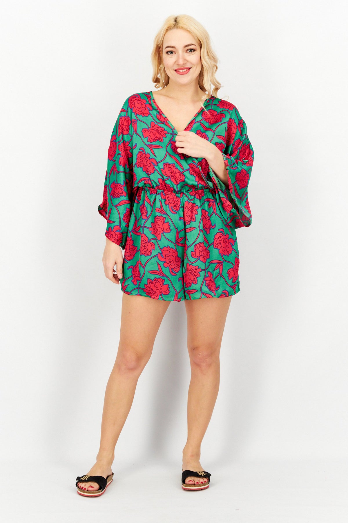 Short Sleeve Printed Playsuit
