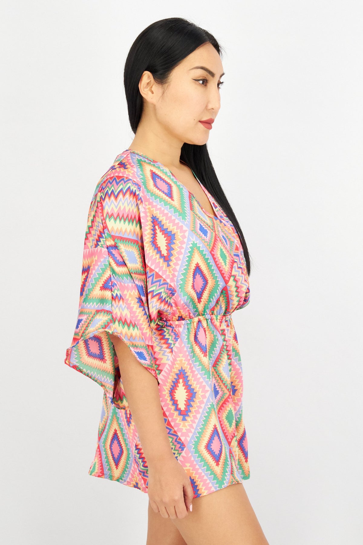 Geometric Print Sleeveless Playsuit
