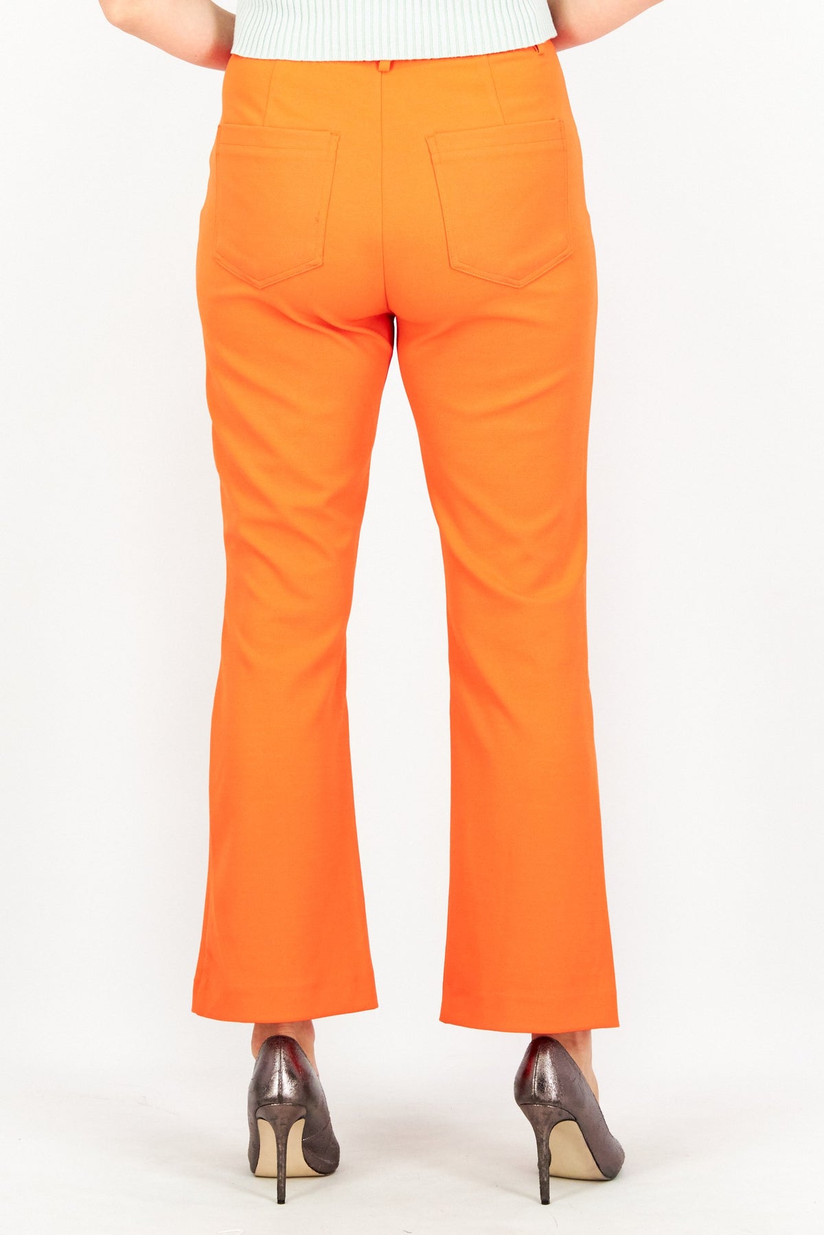 Regular Fit Plain Flare Pants