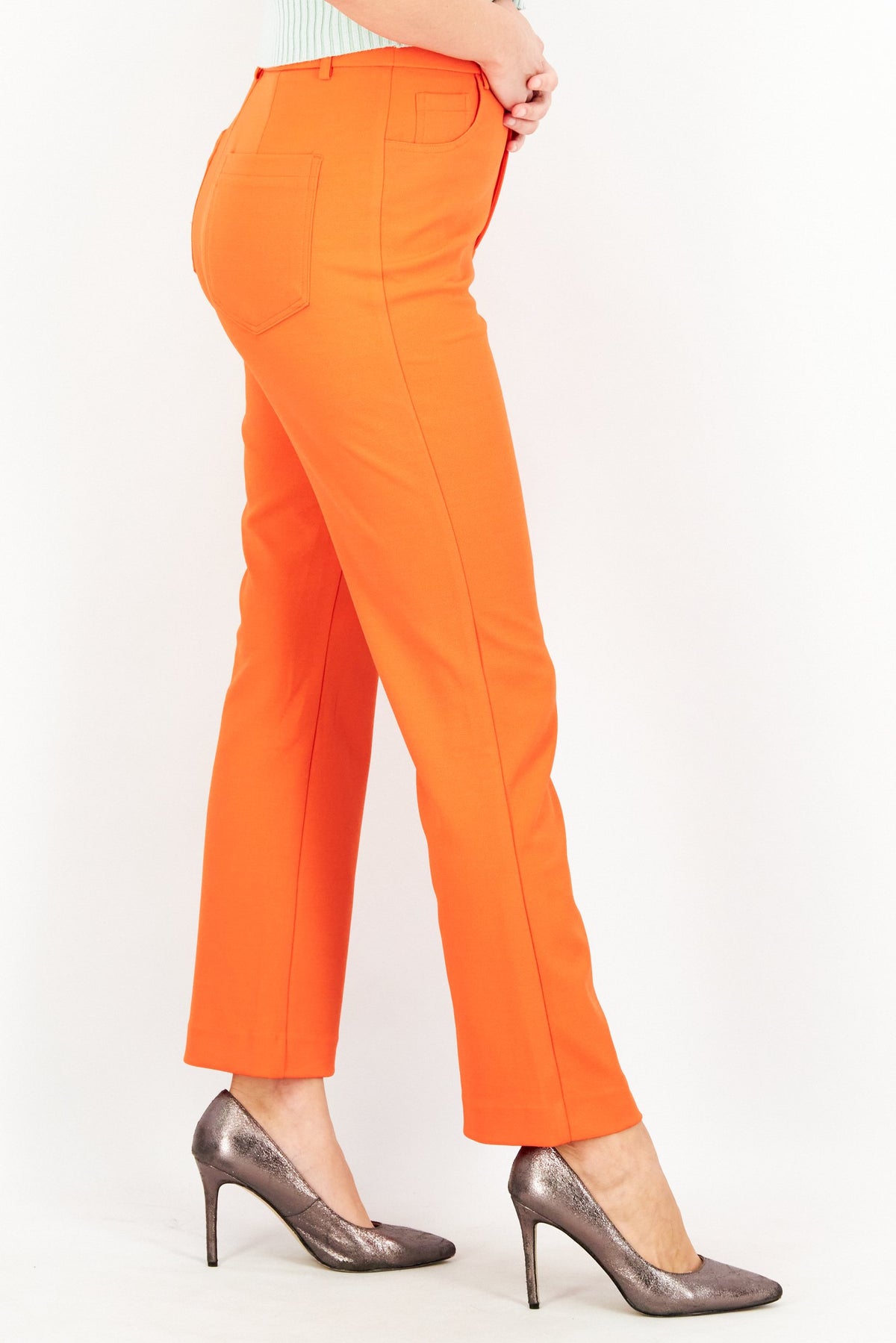 Regular Fit Plain Flare Pants