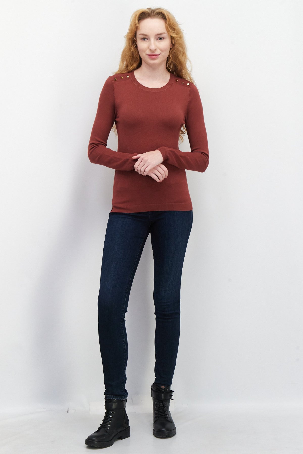 Round Neck Knitted Sweater