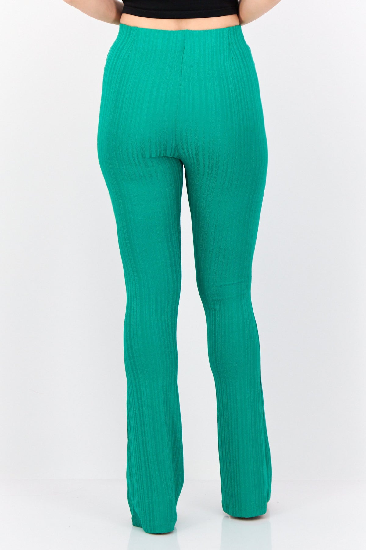 Regular Fit Textured Wide Leg Pants