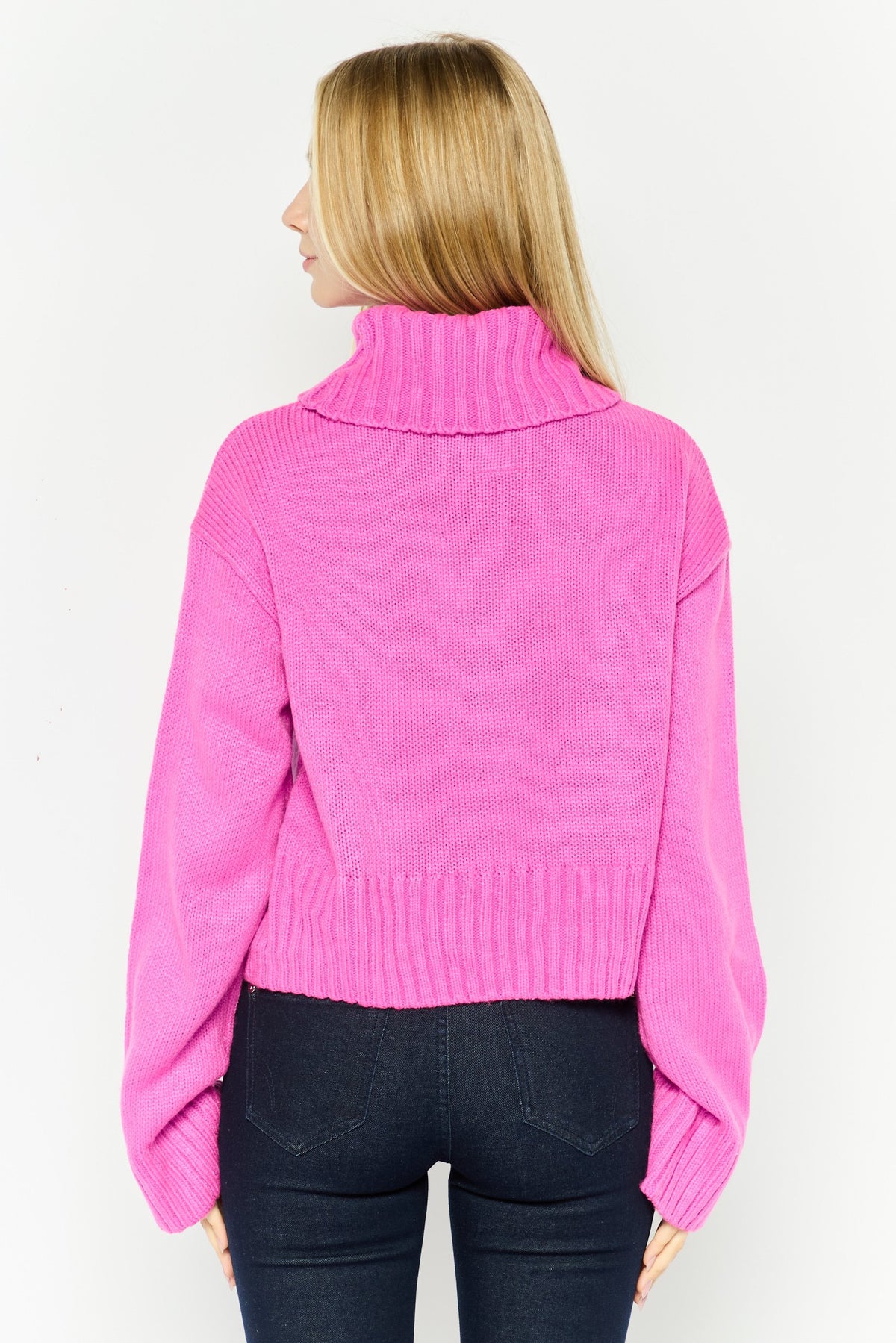 Turn Down Neck Knitted Sweater