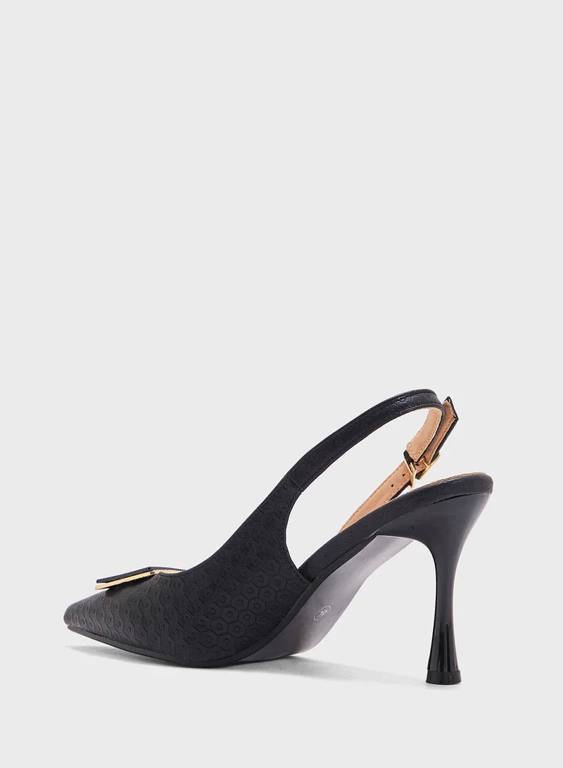 High Heeled Sling Back Pump
