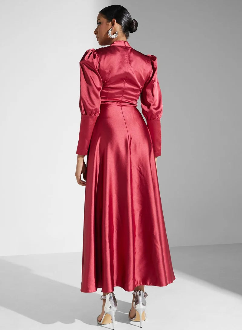 Satin Embellished Dress