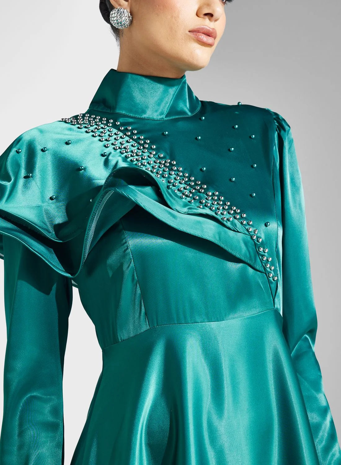 Satin Emerald Dress