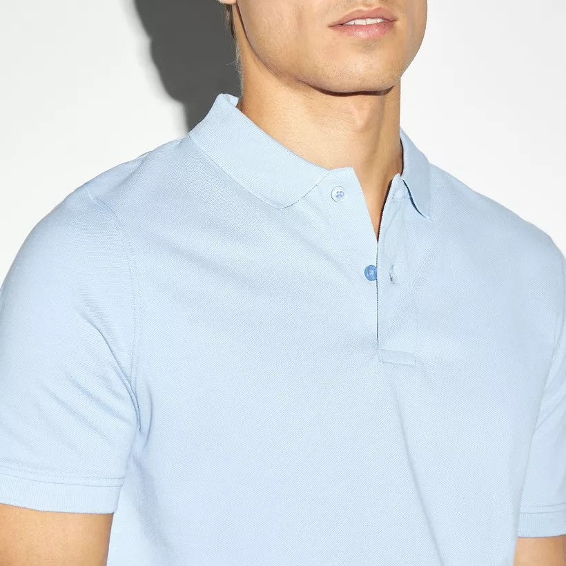 Basics, Solid Pique Polo T-shirt with Short Sleeves