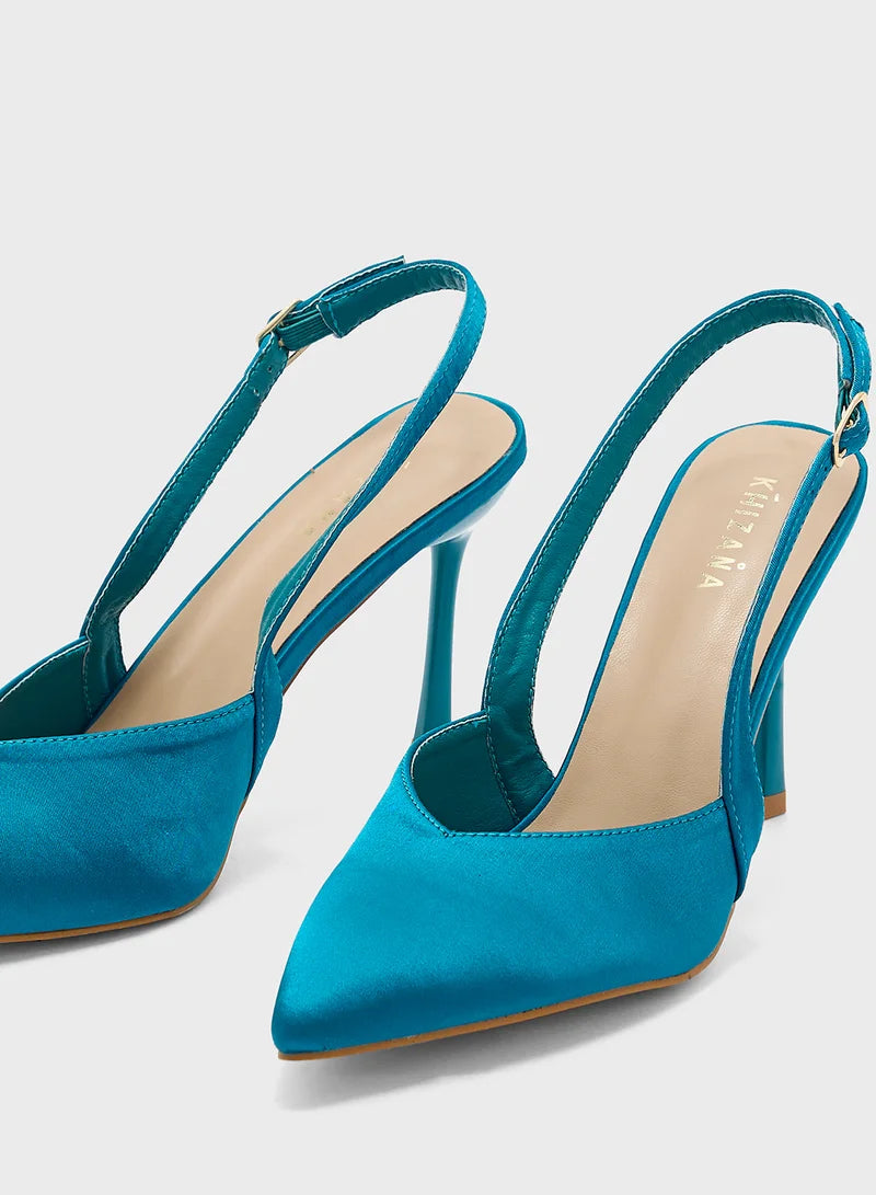 Pointy Satin Pump