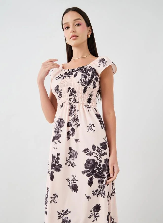 Floral Smocked Maxi Dress