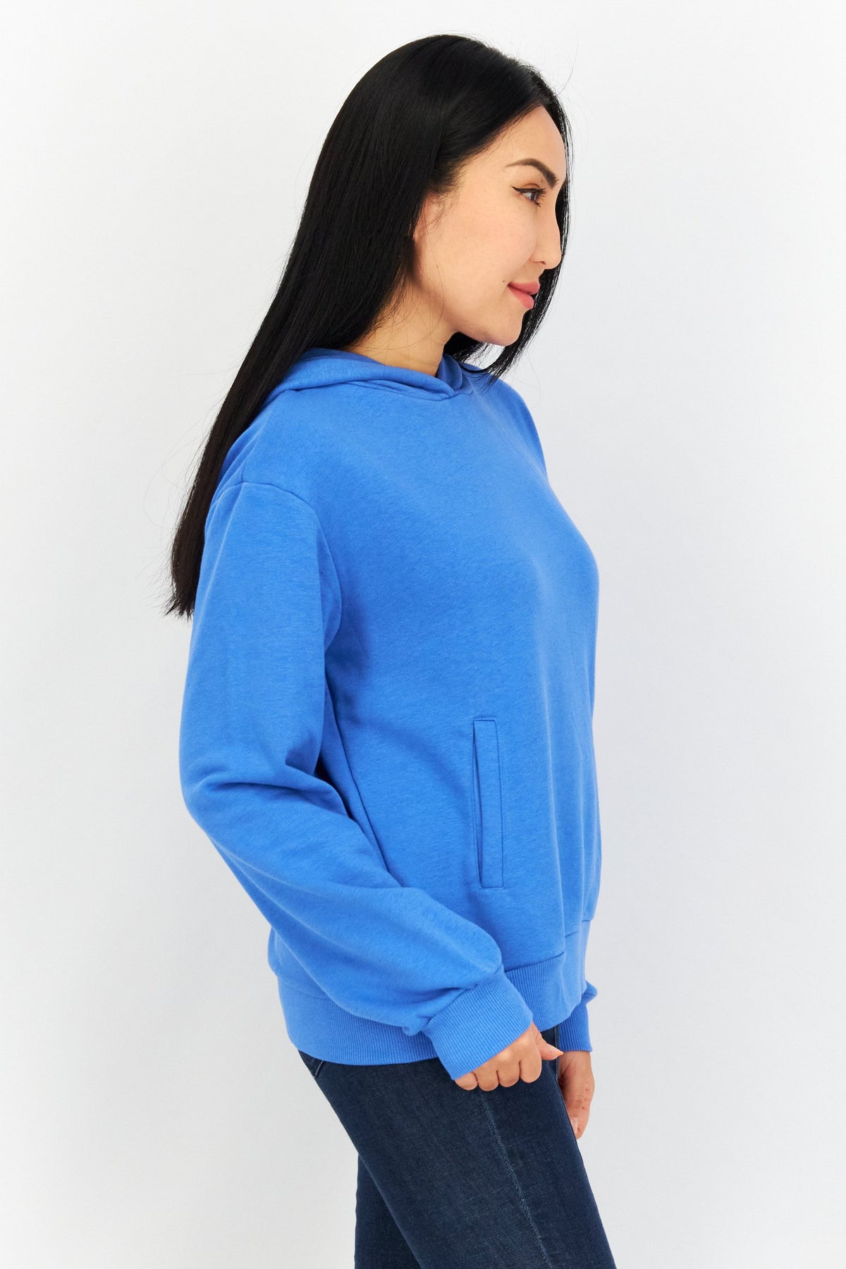 Hooded Plain Sweatshirt