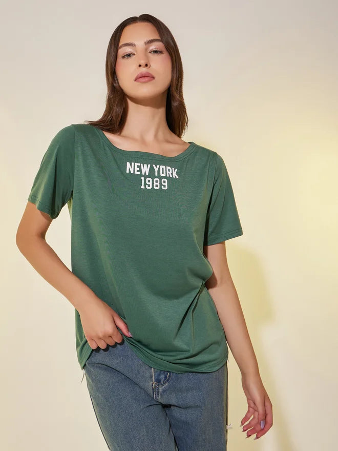 Take Two Graphic Printed Short Sleeve Oversized T-Shirt