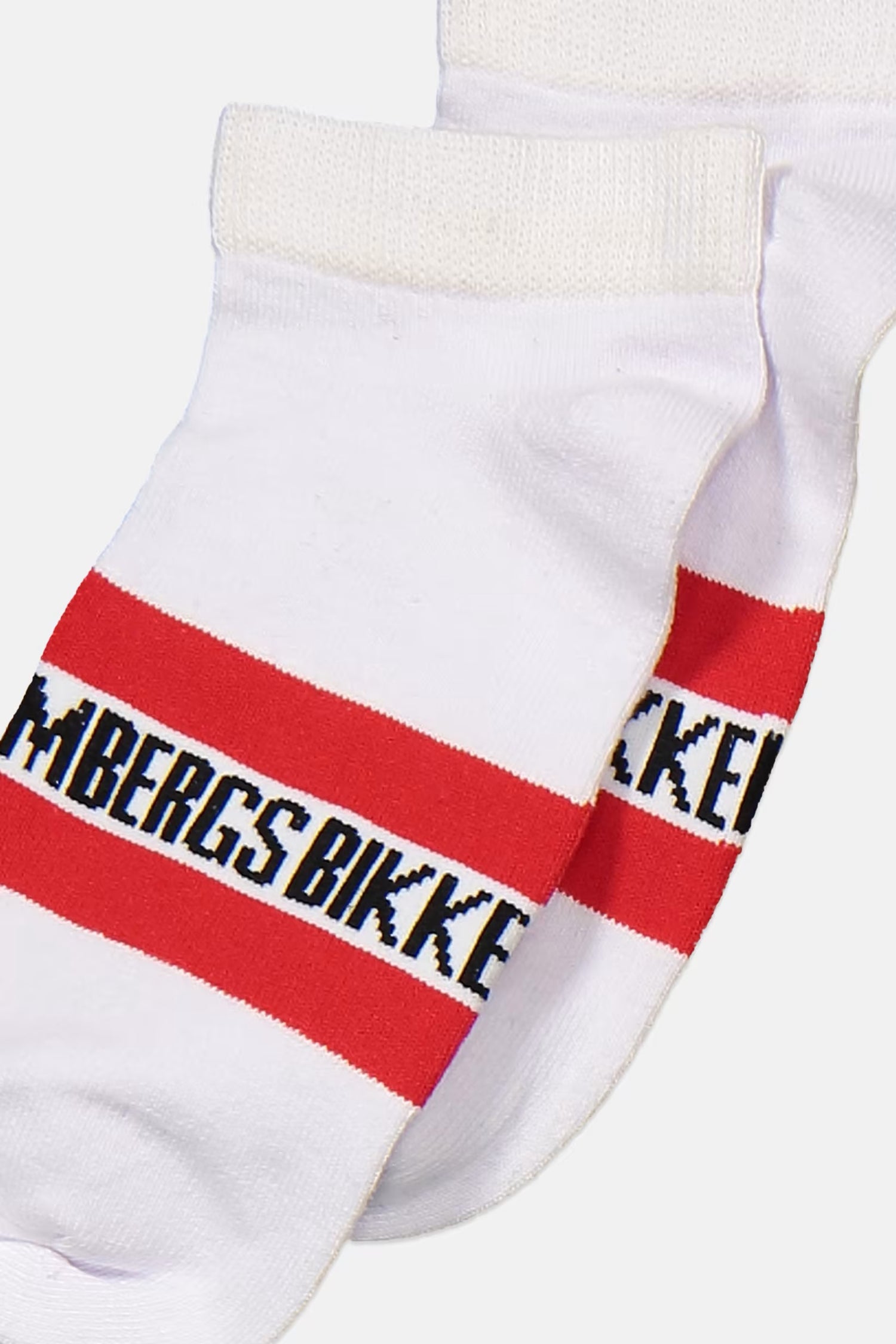 Bikkembergs, Men 2 Pairs Invisible Socks, White/Black/Red